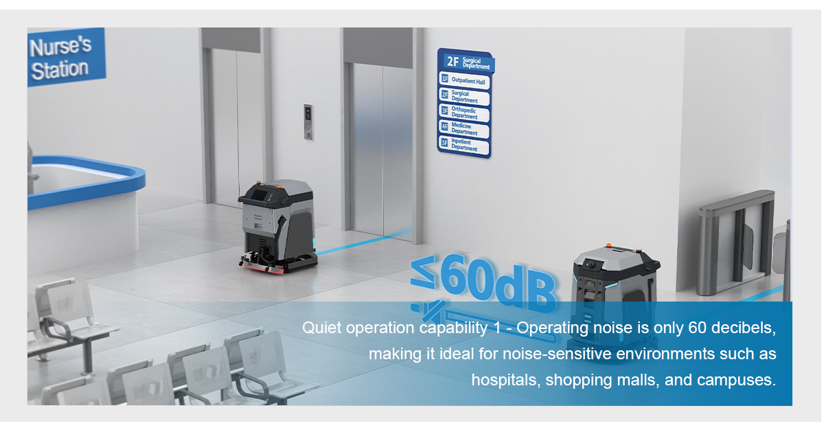 5-in-1 Smart Commercial Cleaning Robot 48V 30Ah Battery High Efficiency Autonomy Vacuuming Mopping Robot