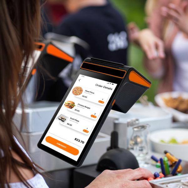 Customized Intelligent POS Portable Android Handheld Device With Printer