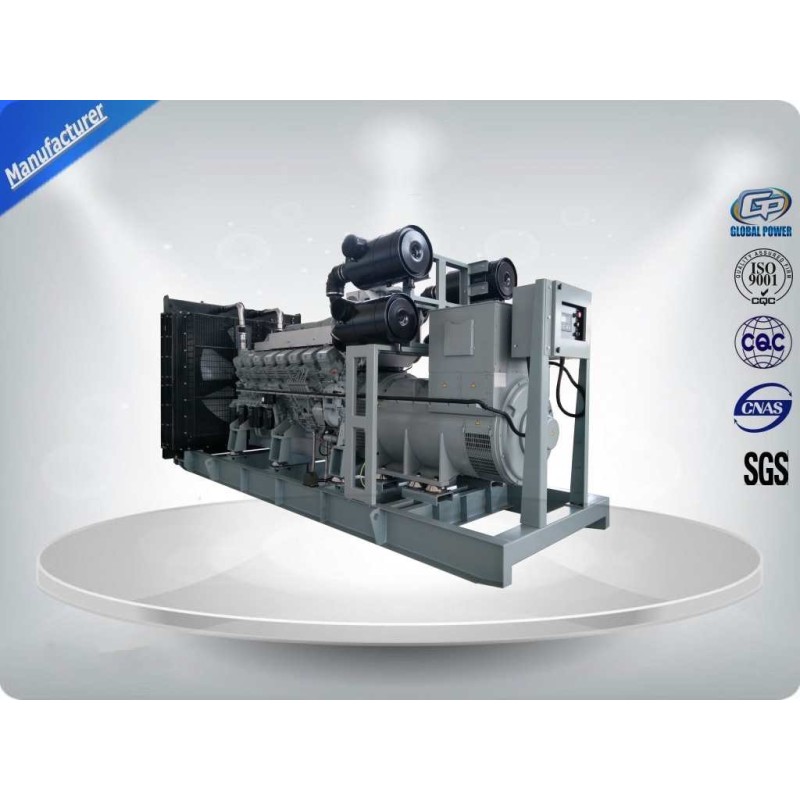 1200kw 1500kva 50Hz Mitsubishi Generator Set With Stamford Alternator IP23 400V 230V