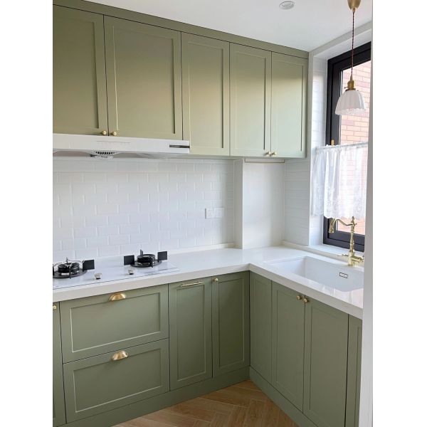 Laminate Kitchen Cabinet Sets With Clear Glass Door Panel Wall Cabinets