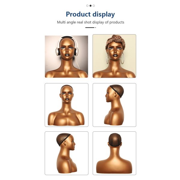Stylish 14.2 Inch Width Makeup Mannequin With Shoulders And Ear Hole