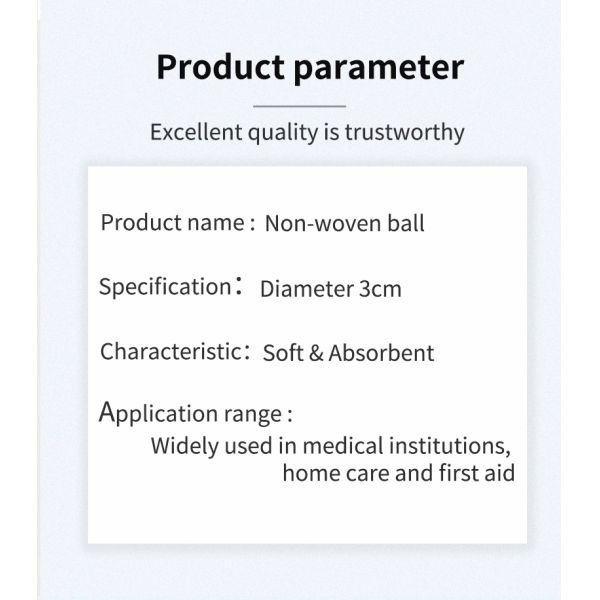 Non-woven Balls Non-sterile 5cm Gauze Balls Non-sterile Hot Sale Disposable Sterile Cotton Non-woven Organic Medical Gauze Ball