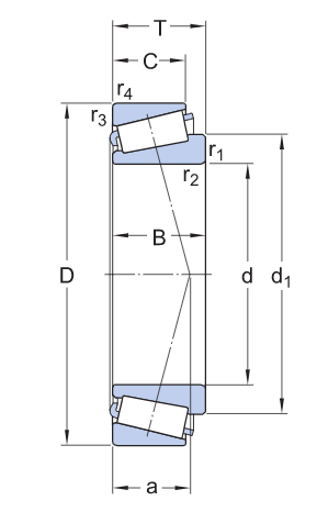 NSK HR 320/28 XJ Tapered roller bearings, single row, japan, Complete. NSK 32028 (28X52X16)- NSK Popular item