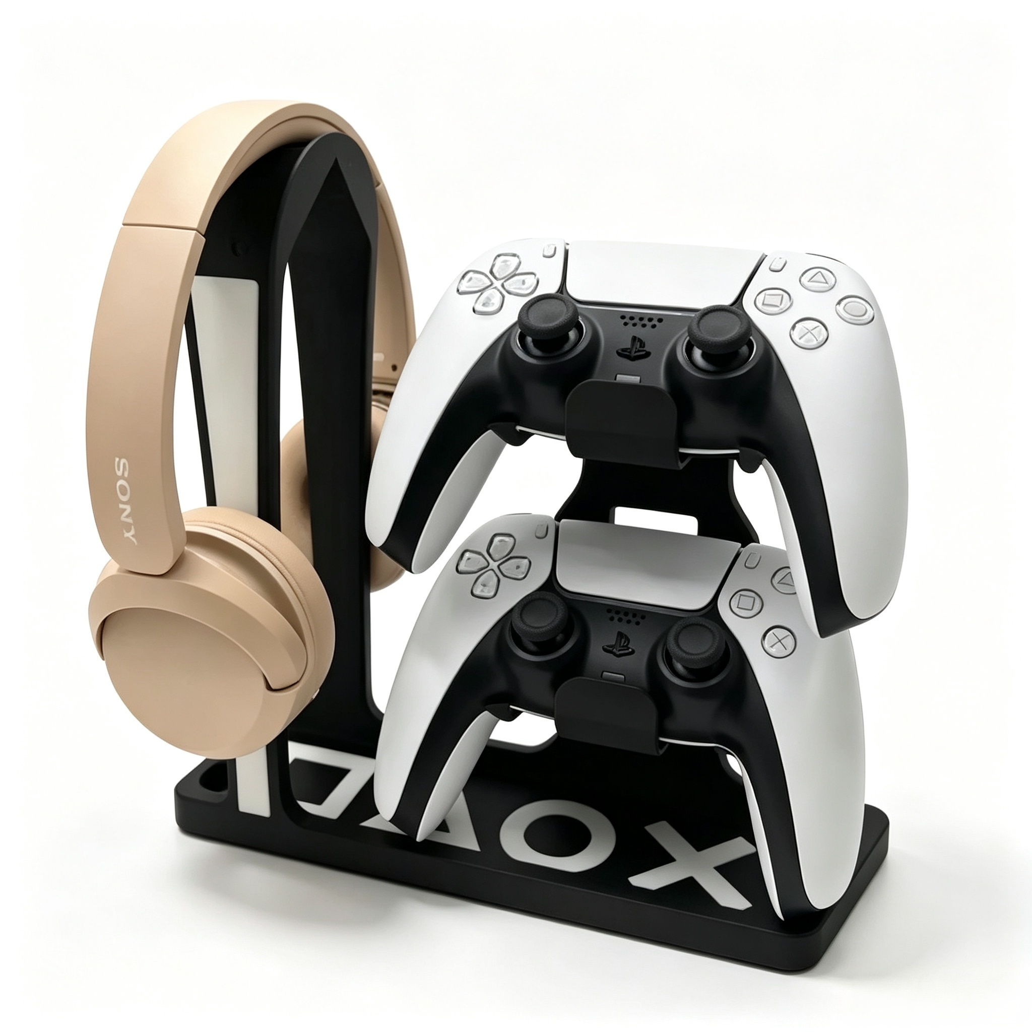 Headset Hanger Digital 3D Printing Game Symbol Base Desktop Dual Controller Holder