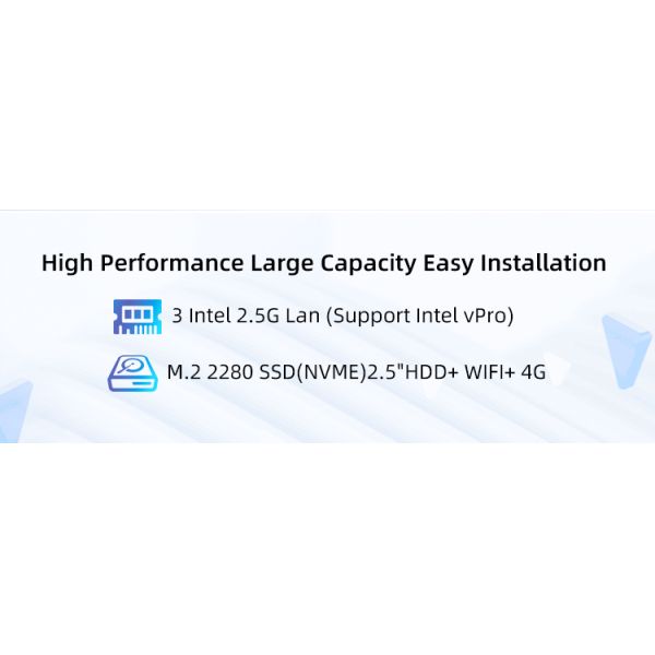 14th Gen Core Ultra 5 125U Industrial Mini PC with Fanless Design and Din-Rail Mount for Edge Computing