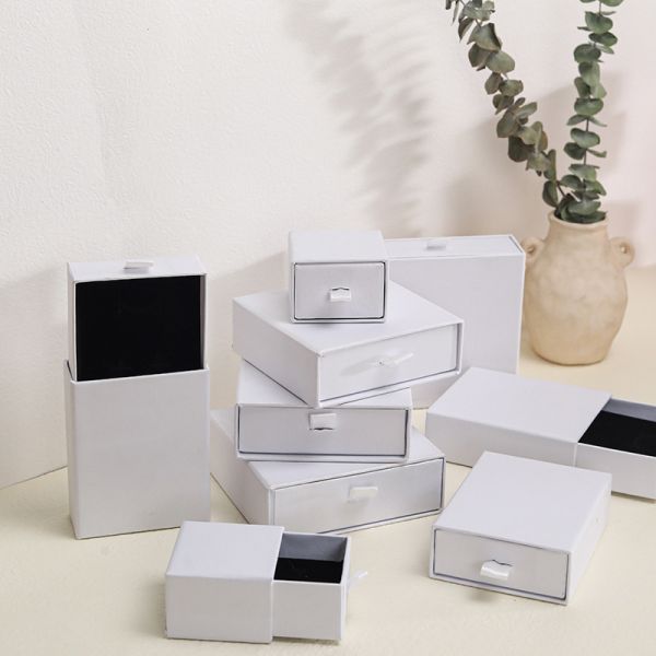 Drawer Jewelry Packaging Box Pendant Necklace Ring Earring Bracelet Storage Gift Box