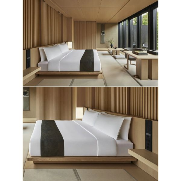 Standard Plywood Hotel Guest Room Furniture Full Supply Customization