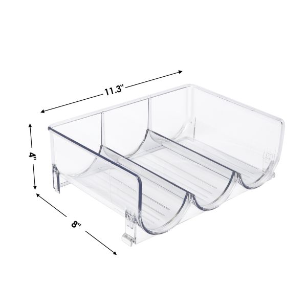 PET Wine and Drink Organizer Shelf for Kitchen Cabinet Fridge Plastic Bottle Holder