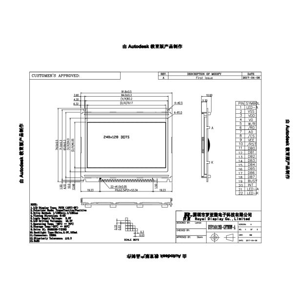 High Quality LCD Professional Display 240128 Matrix Dots DOT Matrix LCD Display Module with Green Backlight