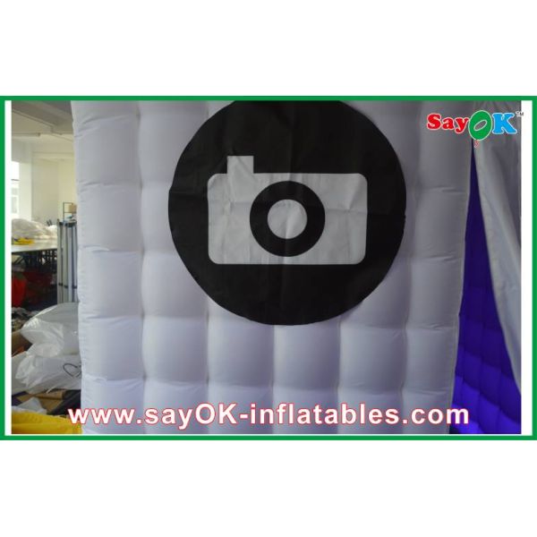 Inflatable Photo Booth Enclosure 2.4 X 2.4 X 2.5m Inflatable Mobile Photobooth Blow-Up Tent With Camera Logo