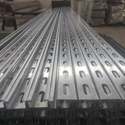 Galvanised Hot Dipped Unistrut Steel Sections 20 Ft Q195-Q345 Weatherproof