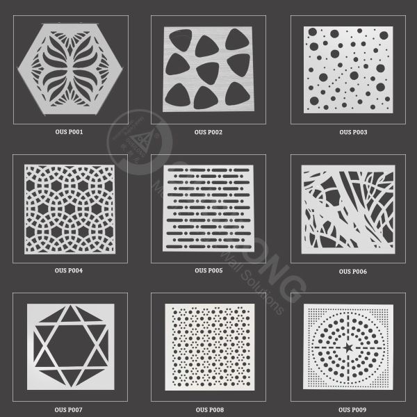 Holediameter 1mm to 10mm Perforated Metal Panel Ceiling Polyester Powder Heat Transfer Coating Ideal for Commercial and Industrial Applications
