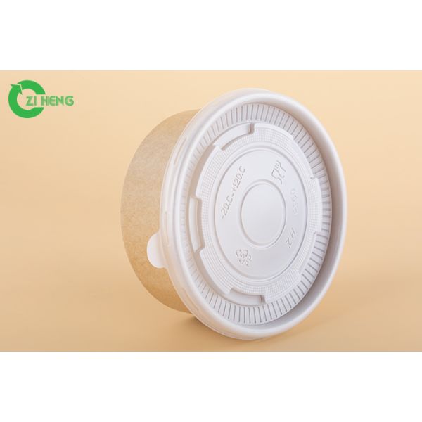 Oil Resistant Brown Paper Bowls , Takeaway Noodles Disposable Food Containers