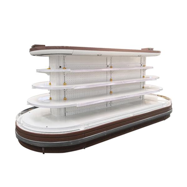 Circular Multideck Open Display Refrigerated Cabinet For Dairy Products / Meat