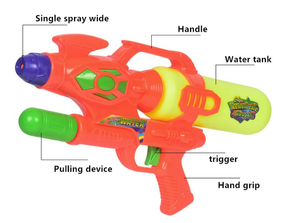 EN71 Water Sprinkler Toys , PP 550ml Summer Water Guns 36*16*8CM
