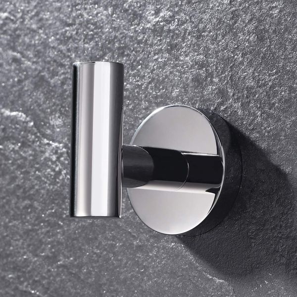 SUS 304 Stainless Steel Bathroom Robe Hook Self Adhesive Hanging Hooks