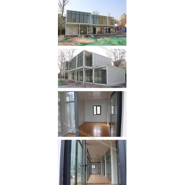 Del mueble los 20FT del envase de la casa 2 de las historias instalación prefabricada rápidamente