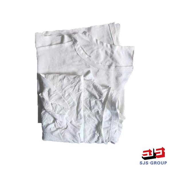 T-shirt branco de limpeza industrial 20 quilograma Rags do algodão da venda direta da fábrica