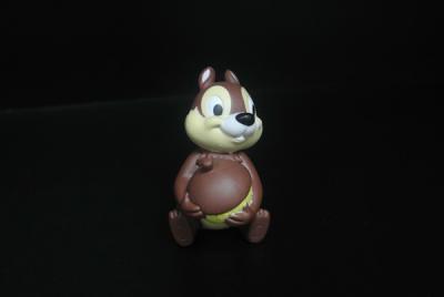 Kids Brown Plastic Squirrel Figurine With Disney Logo 80 - 90 Degree