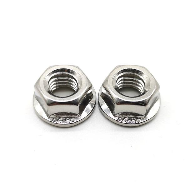 DIN 6923 Stainless Steel Hex Nuts A4 80 M4 M8 Serrated Hex Flange Nuts