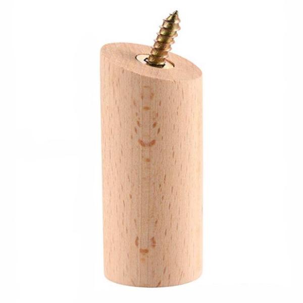 Beech Wood Coat Hook 4-Pack Wall Mounted Modern Design