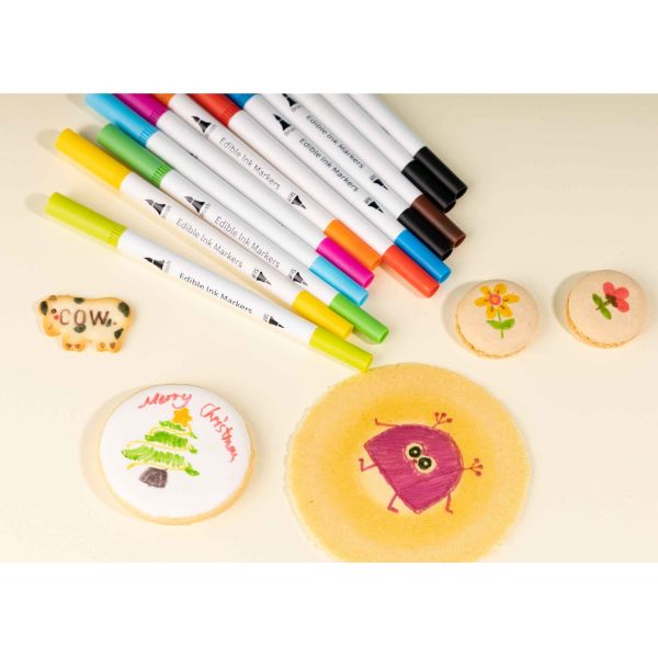 Food Safe Edible Marker Pen For Cake Decorating Orange Green Blue