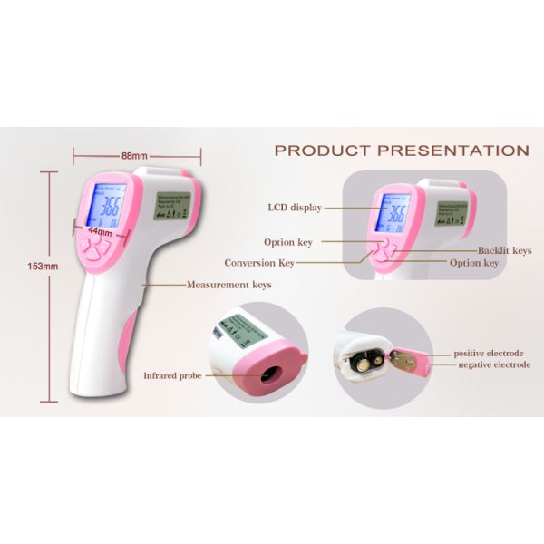 Instant Read Children Forehead Thermometer , Water Milk No Contact Thermometer