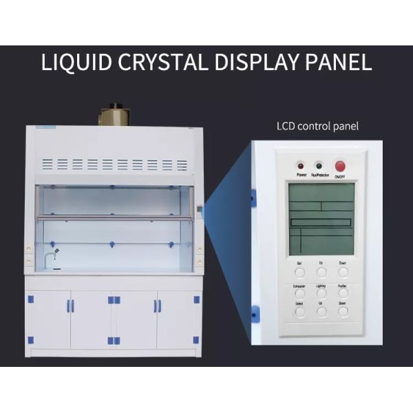 Клобук 1500mm перегара химического Biosafety мебели лаборатории школы PP кислотоупорный