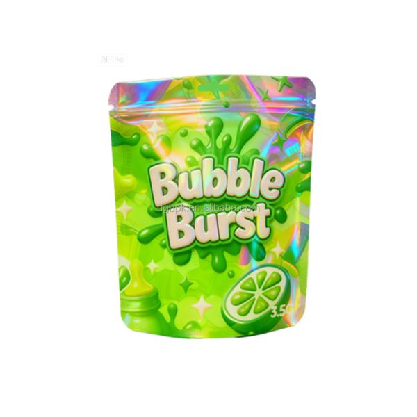 3.5g Plastic Holographic Double-Sided Laser Yin-Yang Self-Sealing Plastic Packaging Storage Zipper Pouch