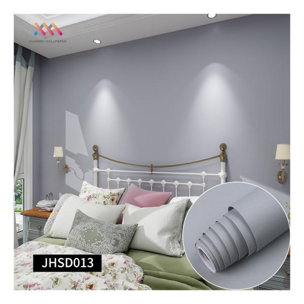 Removable DIY Plain Light Grey Wallpaper 60cm*10m Adhesive Vinyl Wallpaper