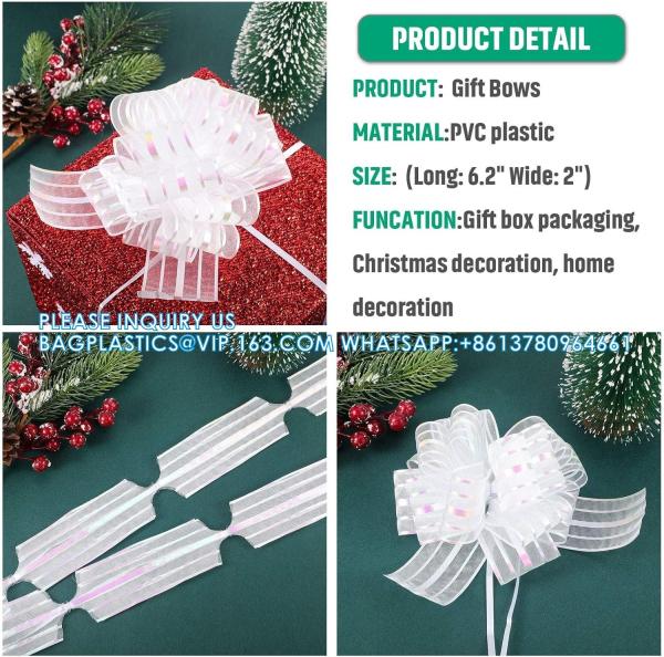 Pull Bow Gift Wrapping Pull Bow Ribbon Pull Bows For Christmas Wedding Baskets Valentine'S Day Bows Multicolor Ribbon