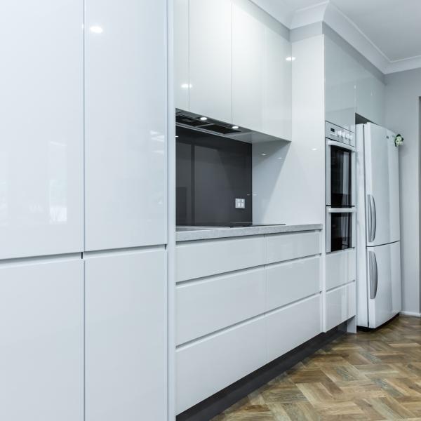 White Acrylic Kitchen Cabinet High Gloss Modern