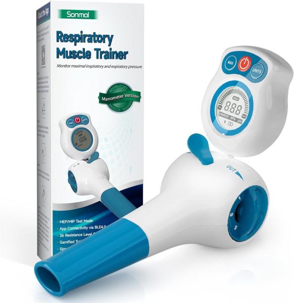 Sport Athletes Lung Capacity Breathing Muscle Trainer Device With App Connectivity