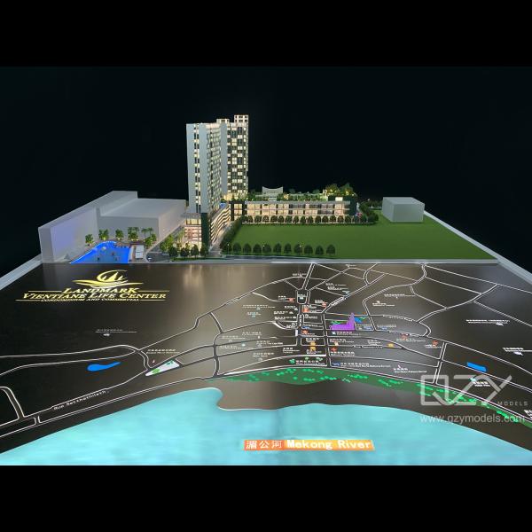 Grupo Krittaphong Escala Edificios famosos Modelos 3D 1/100 Centro de negocios de Vientiane
