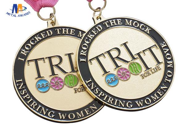 Turtle shell Custom Made Medals Background Sandblast Medallion Shiny Gold Plating With One Color Printing