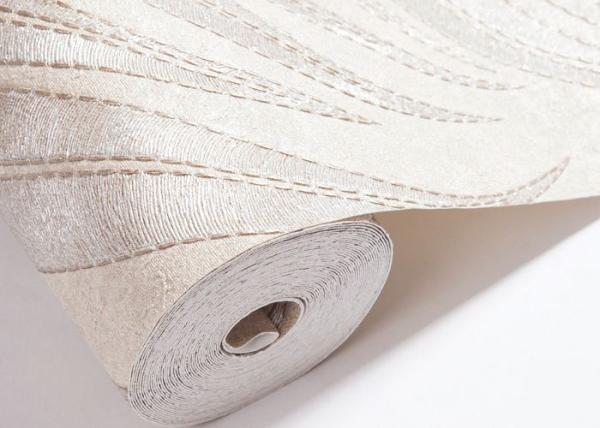 Eco - friendly Waterproof Embossed Leaf Wallpaper Embossed Vinyl Material
