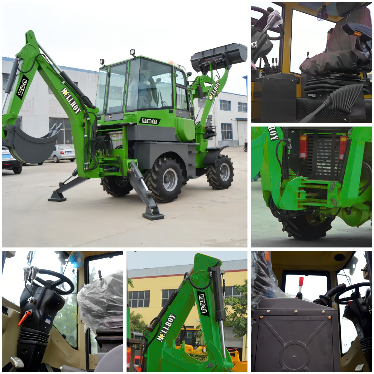 0.7m3 Cubo articulado Mini retroexcavadora MCLLROY MB10-20 1000Kg Carga de velocidad