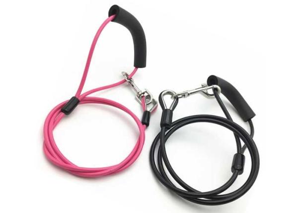 1.8 - o laço do animal de estimação do gancho de mola de 2.0mm para fora cabografa, trela de aço inoxidável do treinamento do cão