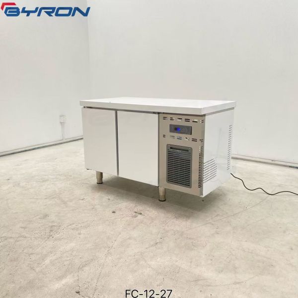 Stainless Steel Workbench Freezer Two Doors Workbench Fridge