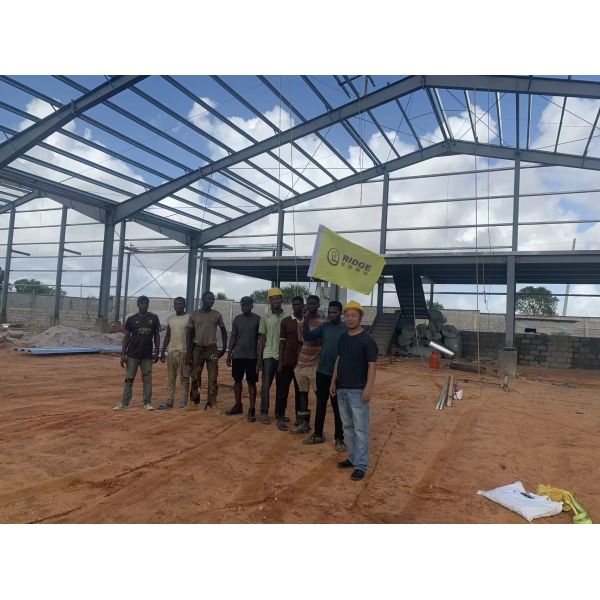 Painted Metal Steel Structure Logistics Warehouse Prefab Steel Storage Building for Factory