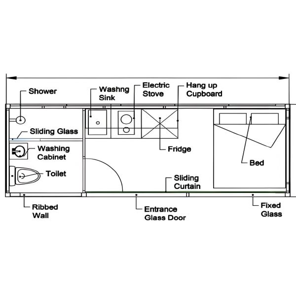 2 Bedroom Premade Modular Houses For Small Households