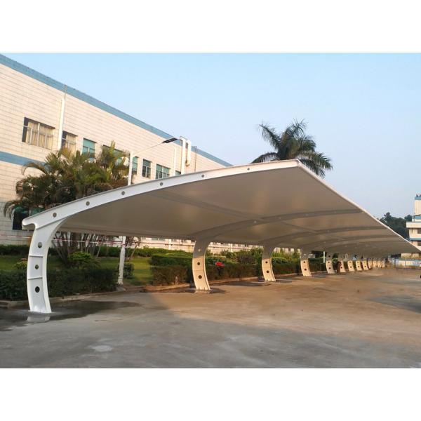Tenda de exterior de estilo de design moderno para veículos de estacionamento Estrutura de membrana de tração