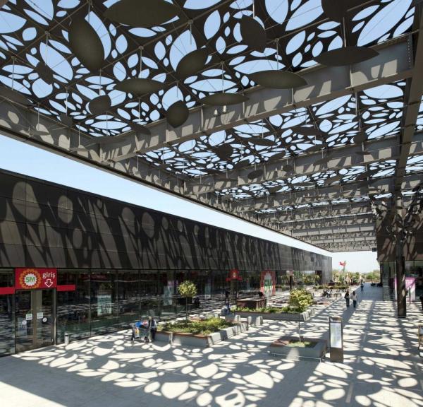 Powder Coating Aluminum Perforated  Panels For Column Cover/Cladding