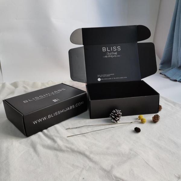 Custom Logo Luxury Soft Touch Coruggated Black Paper Packaging Gift Box Cosmetic Bottle Cardboard Packing Box