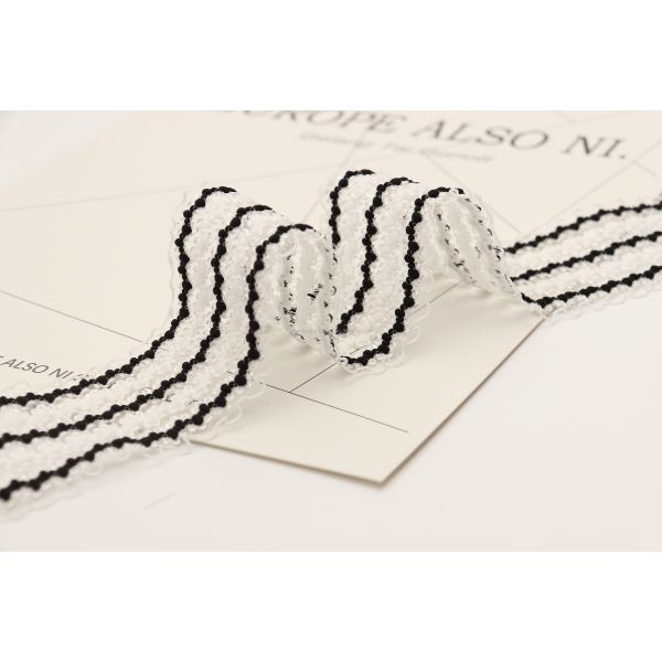 43mm Nylon Jacquard Lace Elastic Band Underwear Lace Elastic Trim