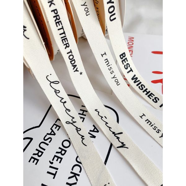 13 мм напечатанная хлопчатобумажная лента DIY ремесленная лента для упаковки в подарок