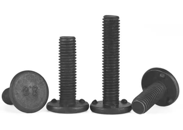 M4 M16 aço carbono Saldado STUD parafuso com máquina de lavar nozes Classe4.8 Grau 8.8 Revestimento preto