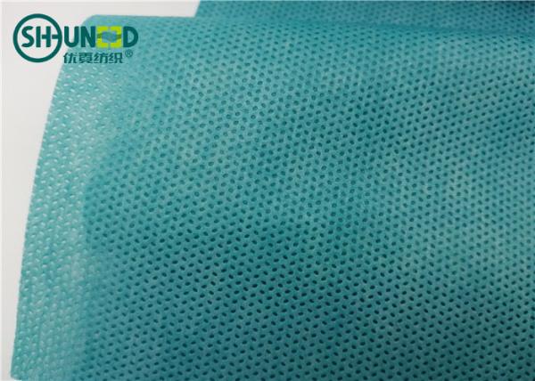 Anti tela não tecida 35gsm dos PP Spunbond da estática largura de 10cm - de 320cm para o vestido cirúrgico