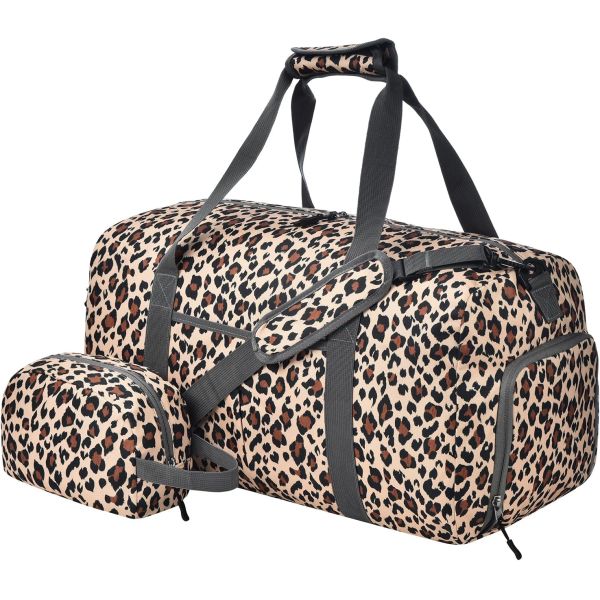 Foldable 50L Large Capacity Weekend Hospital Essentials Overnight Gym Travel Bag with Shoes Compartment