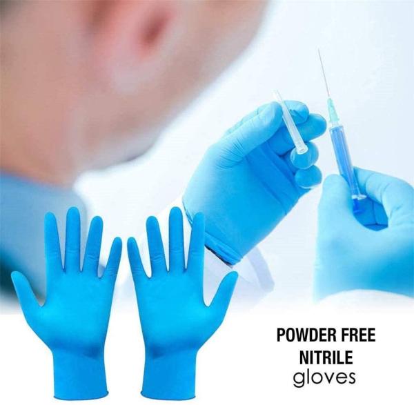Blue Color Disposable Medical Latex Surgical Gloves Protection Nitryl Nitrile